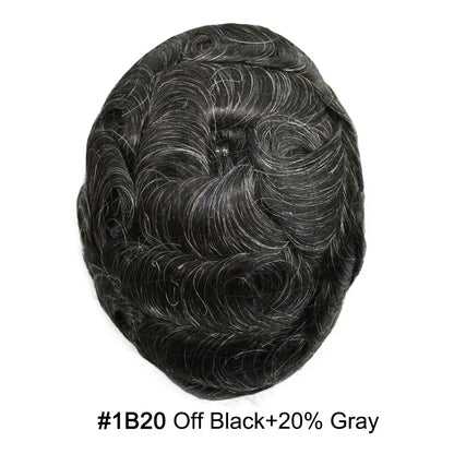 Mens Hair System 0.04mm Ultra Thin Skin Toupee For Men Hairpiece Real Human Hair Replacement Systems All V-Looped Knots Invisible Realistic Natural Hairline Male Hair Prosthesis Protesis Capilar Hombre