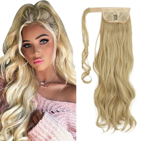 Long Wavy Ponytail Hair Extension Wrap Around Pigtail