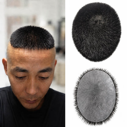 Viral Video Same Style Men’s Wig with Realistic Scalp, Natural-Looking Hairpiece for Southeast Asian Men（Buy One, Get One Free ）