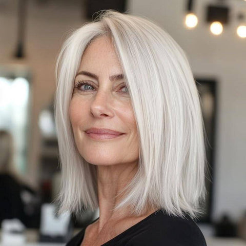 Summer Breathable Natural Straight Hair Topper For Women With Thinning Hair
