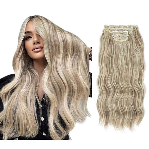 Long Wavy Clip In Hair Extensions 4pcs/set