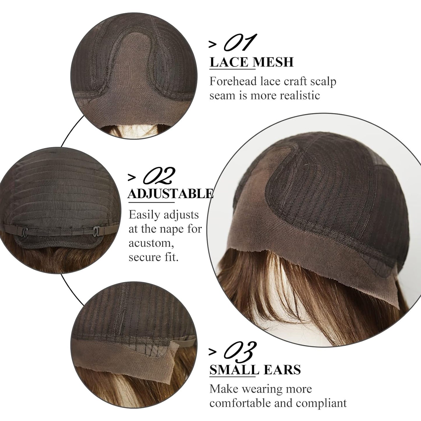 Lace Front Wig Modern Elegance: Light Brown Wavy Wig