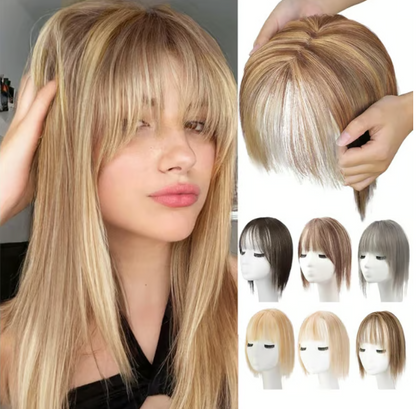 Natural Hair Toppers With Bangs For Women Adding Hair Volume Topper