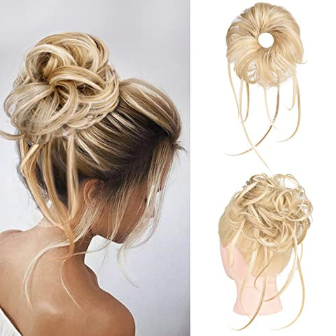 Long Tousled Updo Hair Bun