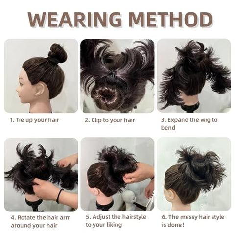 Adjustable Versatile Tousled Updo Easy Wear Hair Bun