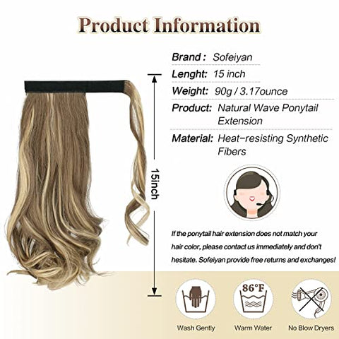 Wrap Around Curly Ponytail Extension 15 Inch