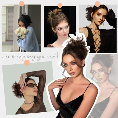 Adjustable Versatile Tousled Updo Easy Wear Hair Bun