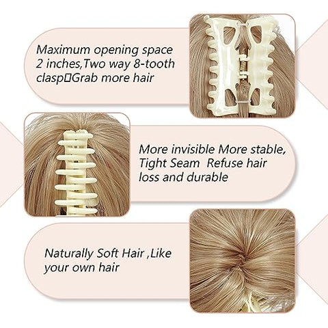 Short Claw Clip Ponytail Hair Extensions