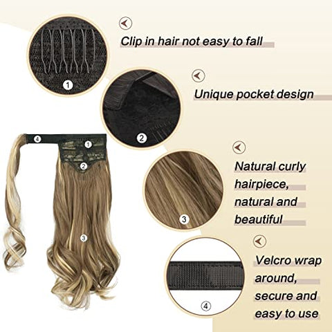 Wrap Around Curly Ponytail Extension 15 Inch