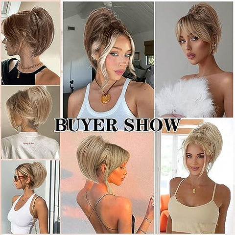 Short Claw Clip Ponytail Hair Extensions