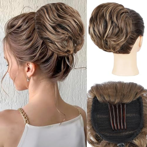 Comb Updo Messy Hair Chignon