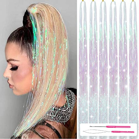 Sparkling Shiny Tinsel Hair Extensions