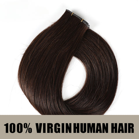 Seamless Genius Virgin Human Hair Weft (#2 Darkest Brown ）