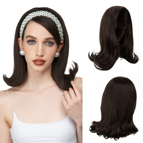 Short Half Wig Headband