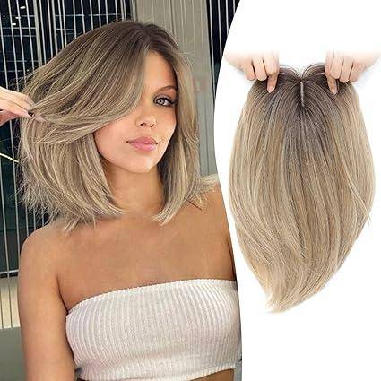 Summer Breathable Natural Straight Hair Topper For Women With Thinning Hair