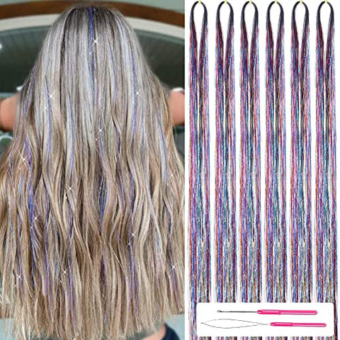 Sparkling Shiny Tinsel Hair Extensions