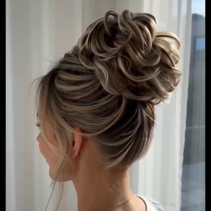 Large Messy Hair Bun Curly Synthetic hair