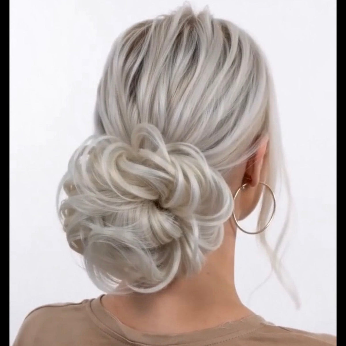 Large Messy Hair Bun Curly Synthetic hair