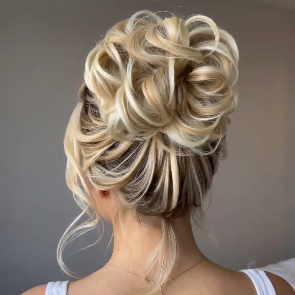 Large Messy Hair Bun Curly Synthetic hair