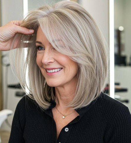 Summer Breathable Natural Straight Hair Topper For Women With Thinning Hair