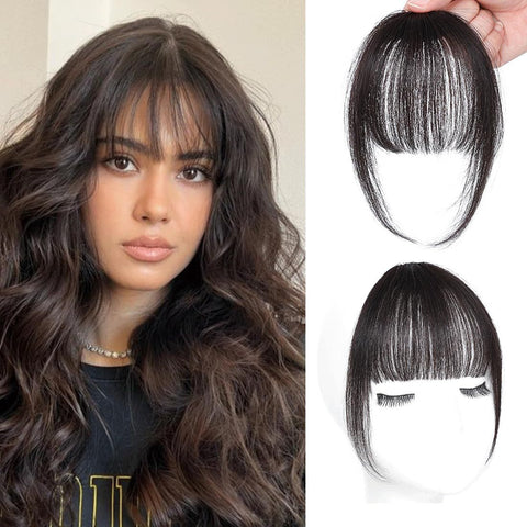 100% Real Human Clip in Bangs