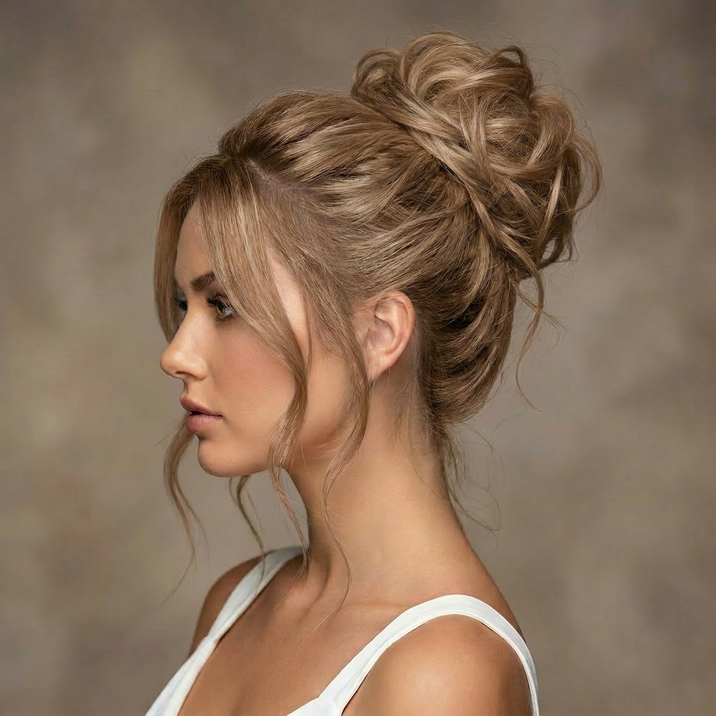 Large Messy Hair Bun Curly Synthetic hair