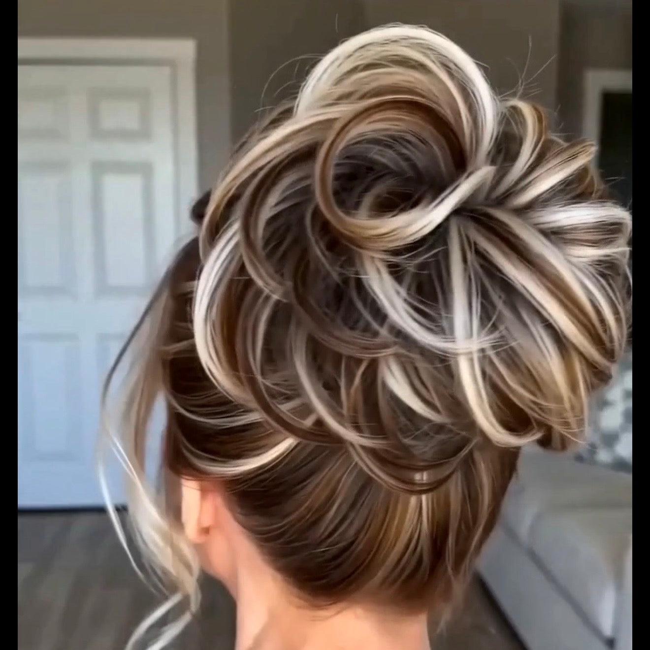 Large Messy Hair Bun Curly Synthetic hair