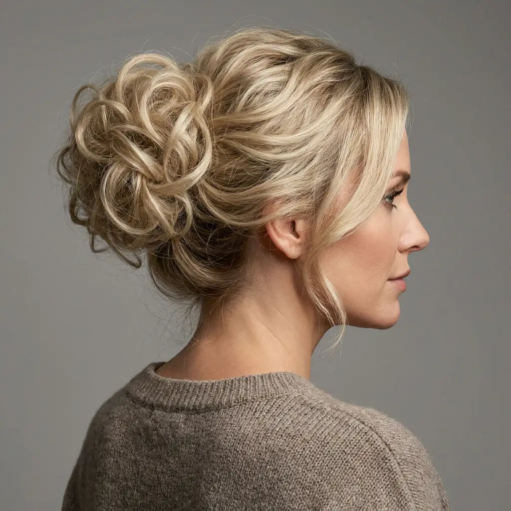 Large Messy Hair Bun Curly Synthetic hair