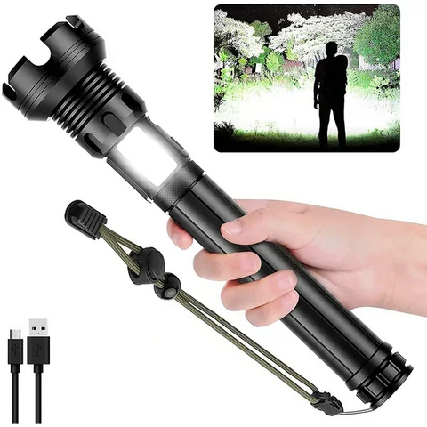 🎉 Hot sale💕LED Rechargeable Tactical Laser Flashlight（pay with PayPal saving 49%）