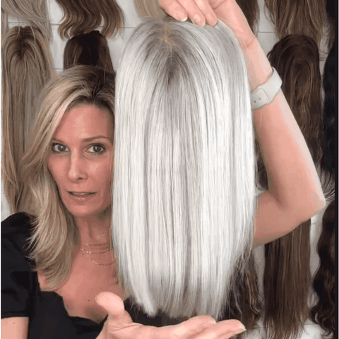 【Straight】丨Natural lace human hair topper for women