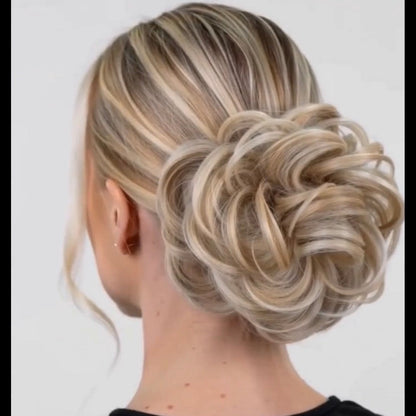 Large Messy Hair Bun Curly Synthetic hair