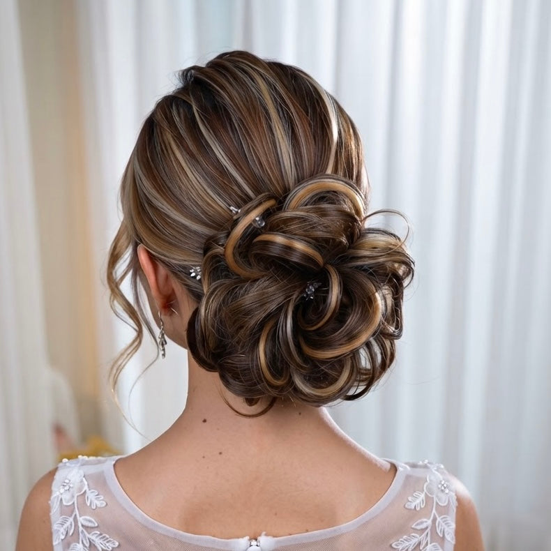 Large Messy Hair Bun Curly Synthetic hair