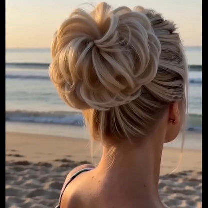 Large Messy Hair Bun Curly Synthetic hair