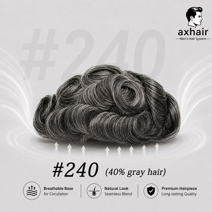 Upgrade Mirage 0.04-0.06mm Full Super Thin Skin Single Knots Base  Toupee for Men  Celebrities Choice