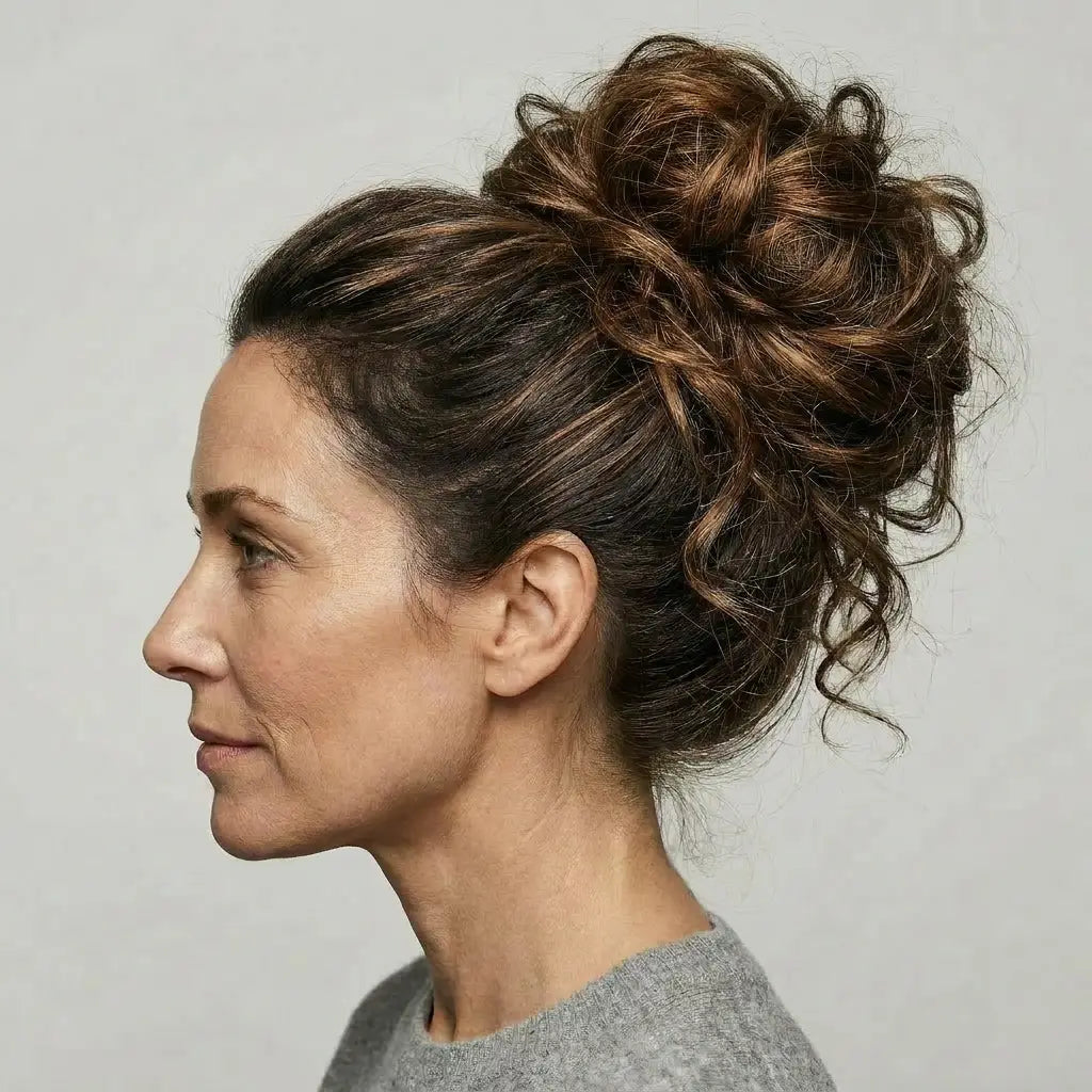 Large Messy Hair Bun Curly Synthetic hair