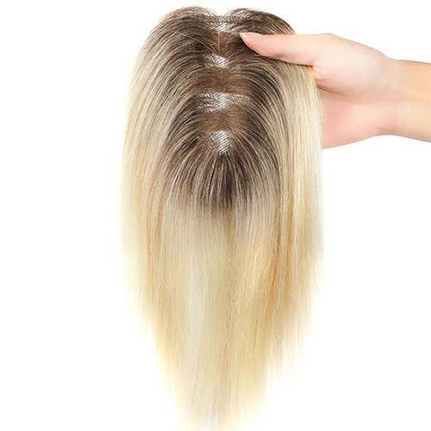 Best Breathable Real Hair Topper for Women Crown Topper No Bangs