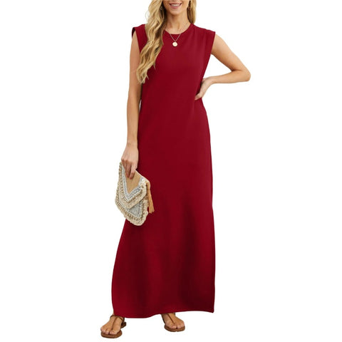 WOMEN'S CASUAL LOOSE SPLIT WRINKLE-FREE MAXI DRESS (BUY 2 FREE SHIPPING)