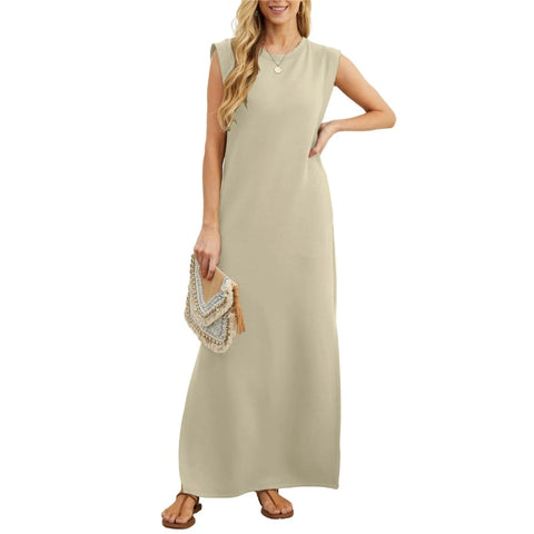 WOMEN'S CASUAL LOOSE SPLIT WRINKLE-FREE MAXI DRESS (BUY 2 FREE SHIPPING)