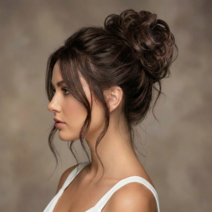 Large Messy Hair Bun Curly Synthetic hair