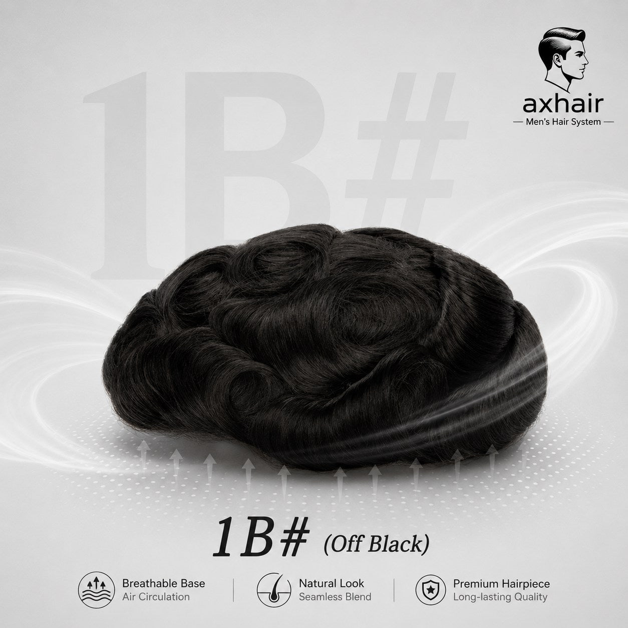 Q6 base Men's Non Surgical Hair Replacement  Swiss Lace With Skin Poly Back and Middle Best for Gym