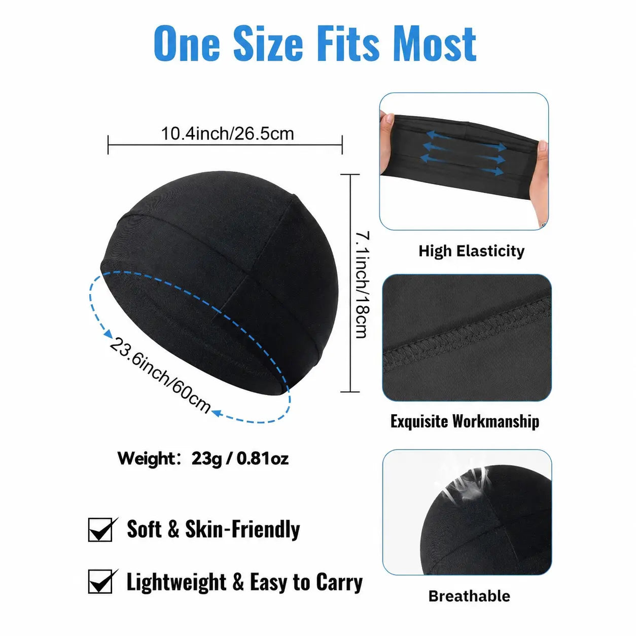 Unisex Simple Plain Color Skull Beanie - Breathable Casual Sporty Skull Cap for Outdoor Activities, Sports & Outdoor Accessories, Hats for Women, Skull Caps, Beanies