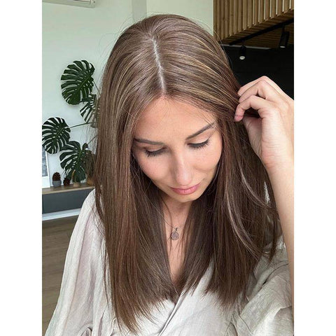 Summer Breathable Natural Straight Hair Topper For Women With Thinning Hair