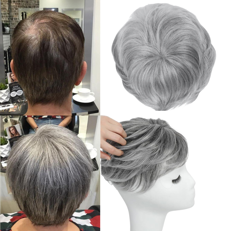 2025 Hot Sale Breathable&Natural Short Hair Topper For Women With Thinning Hair