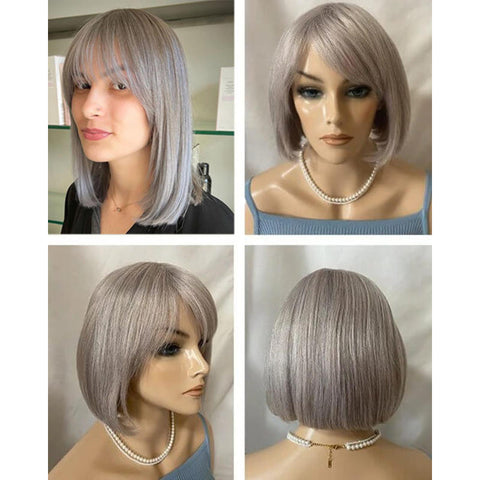 【New product】Classic Everyday Style | Straight Hair Topper with Bangs | 17 colors