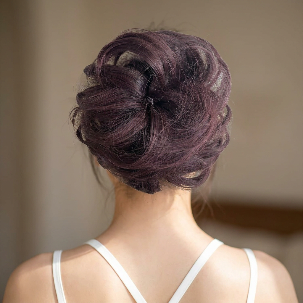 Large Messy Hair Bun Curly Synthetic hair