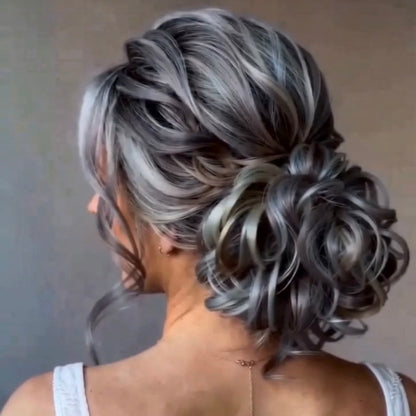 Large Messy Hair Bun Curly Synthetic hair