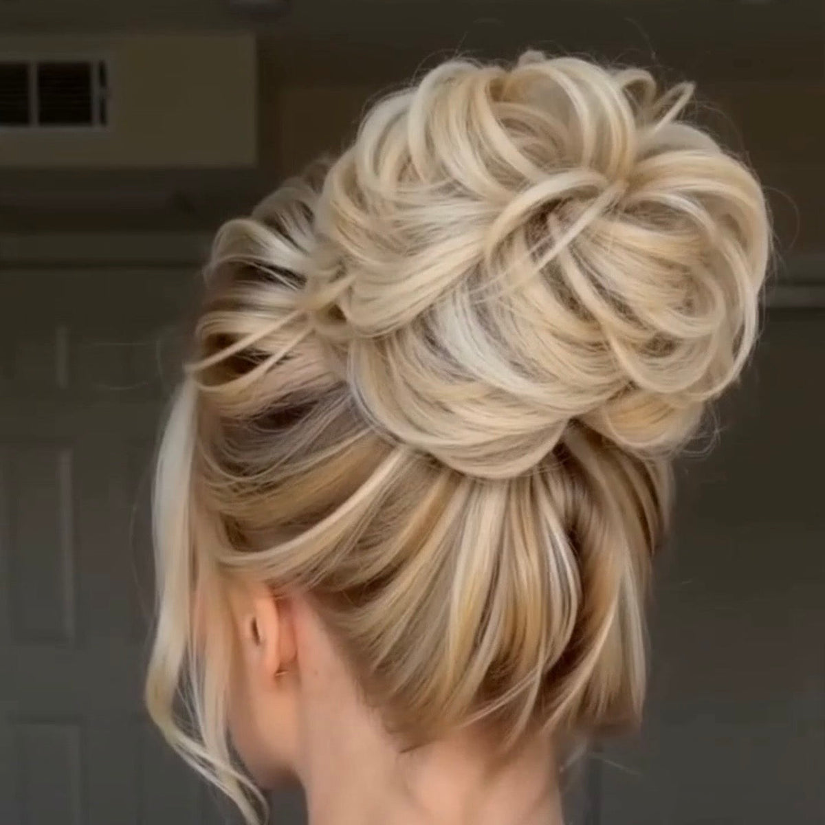Large Messy Hair Bun Curly Synthetic hair