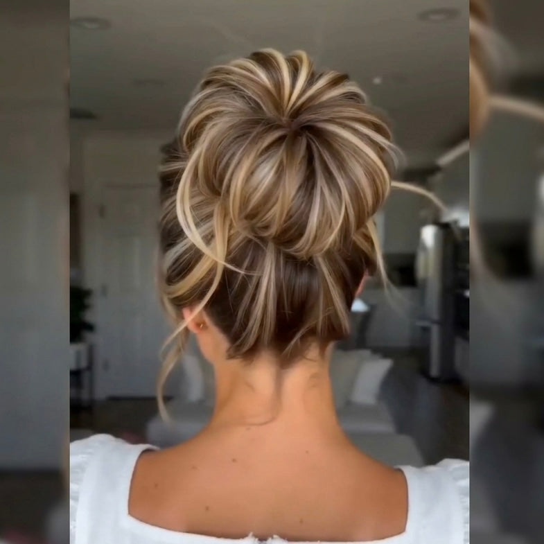 Large Messy Hair Bun Curly Synthetic hair