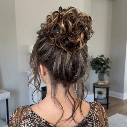 Large Messy Hair Bun Curly Synthetic hair