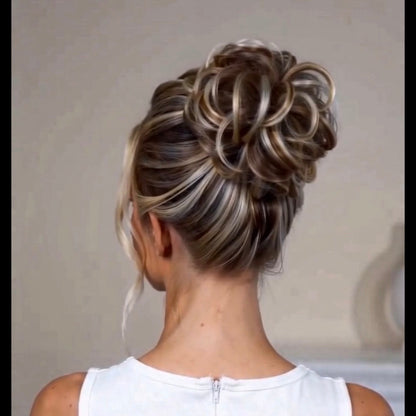 Large Messy Hair Bun Curly Synthetic hair